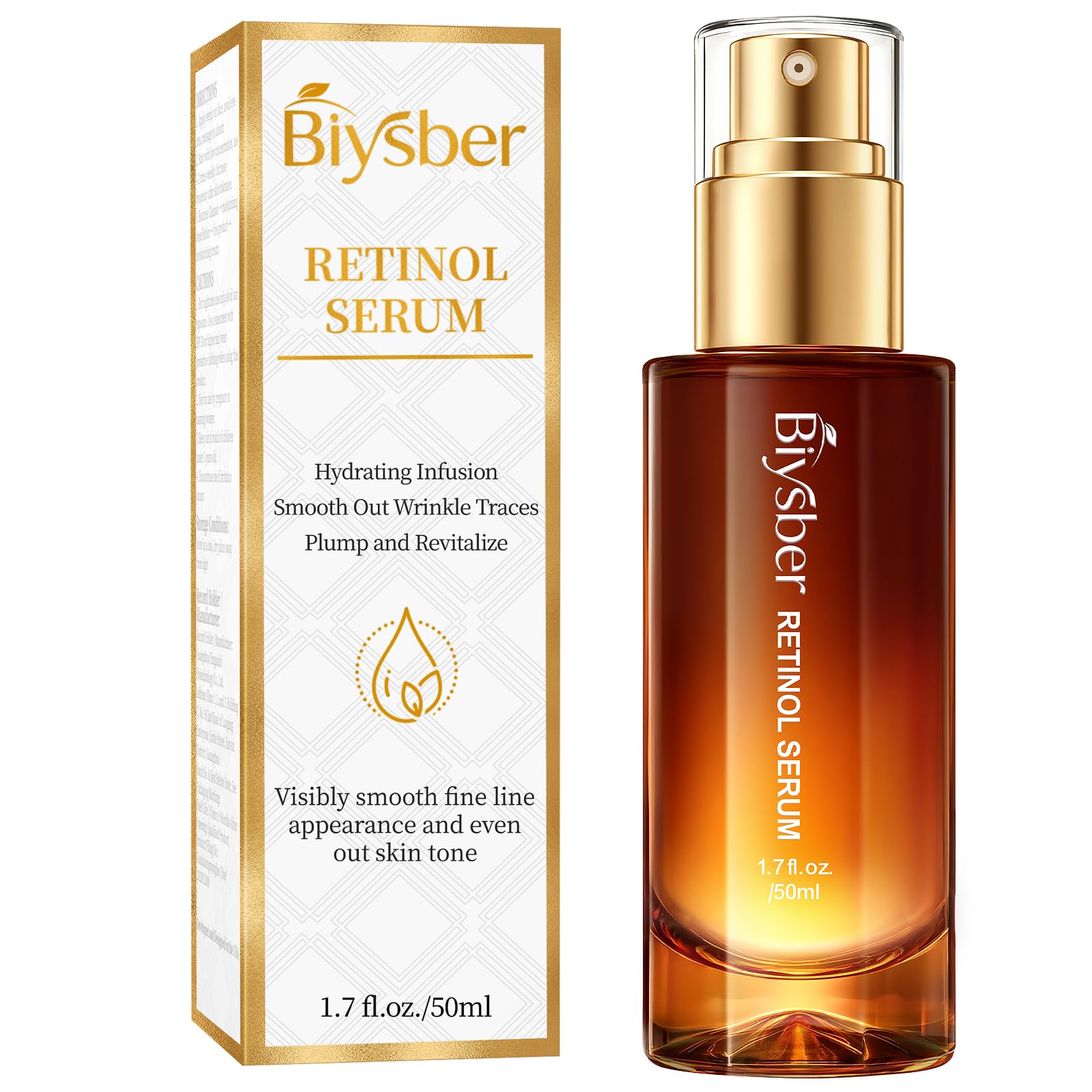Retinol Collagen Serum for Face: Anti Aging & Anti Wrinkle Repair Peptide Serum with Boost Hydration Formula - Day/Night Facial Firming Neck Plump Skin Care for Women/Men(1.70 Fl Oz)